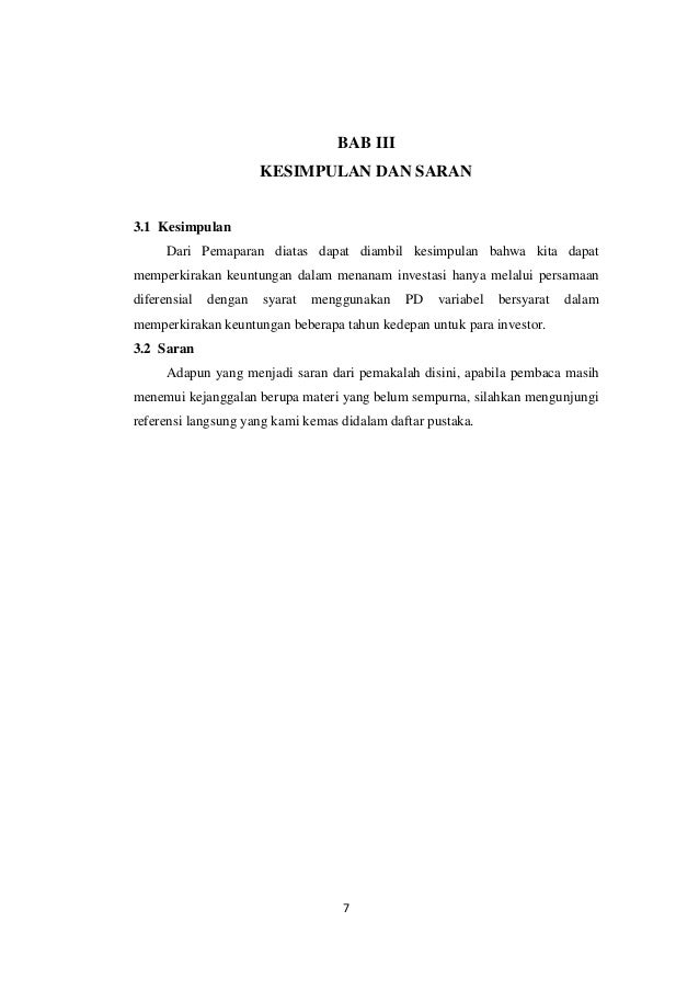 Aplikasi Persamaan Differensial Dalam Bidang Ekonomi