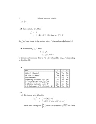 Problem Sets For Ross Program Solutions for Problems from Applied Optimization by Ross Baldick | PDF