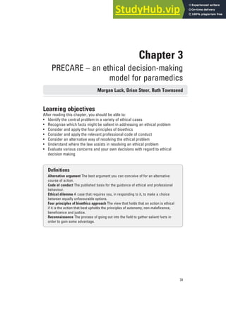 Applied Paramedic Law And Ethics . Townsend And Luck (Eds)(2013 ...