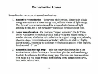 78
Recombination Losses
 
