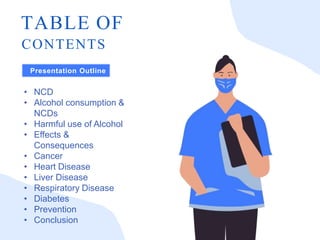 alcohol consumption and NCDs | PPTX
