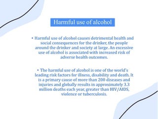 alcohol consumption and NCDs | PPTX
