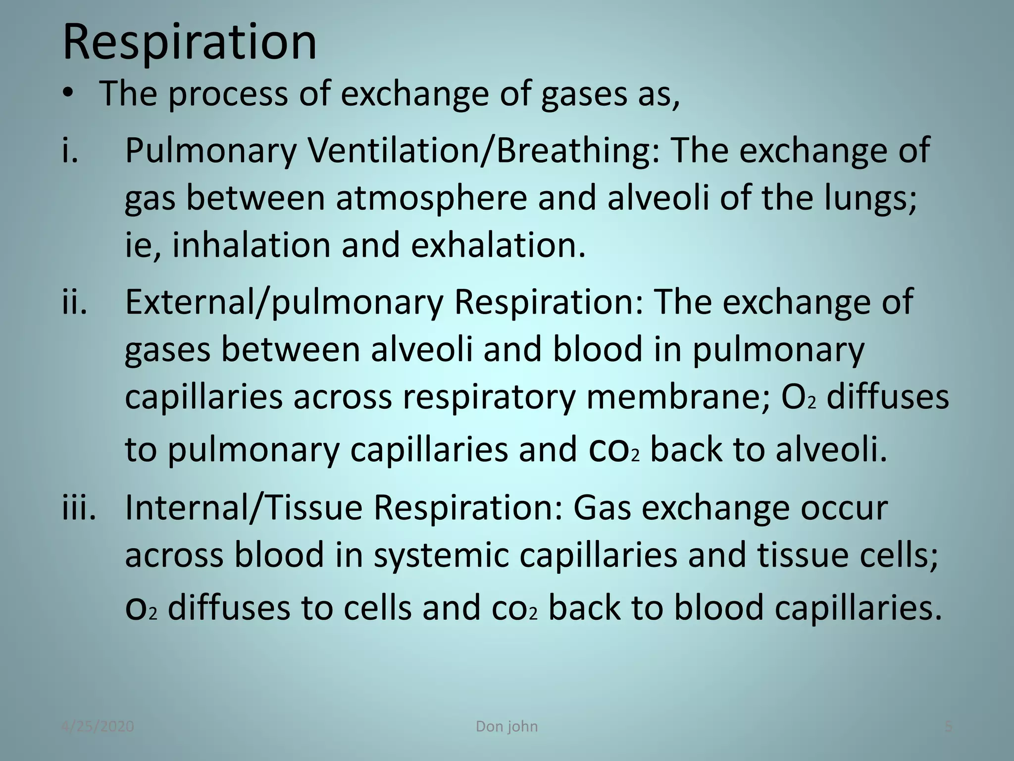 Applied physiology of Respiration | PPTX