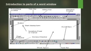 Introduction to parts of a word window
 