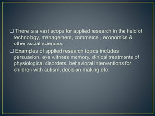 Applied research | PPTX