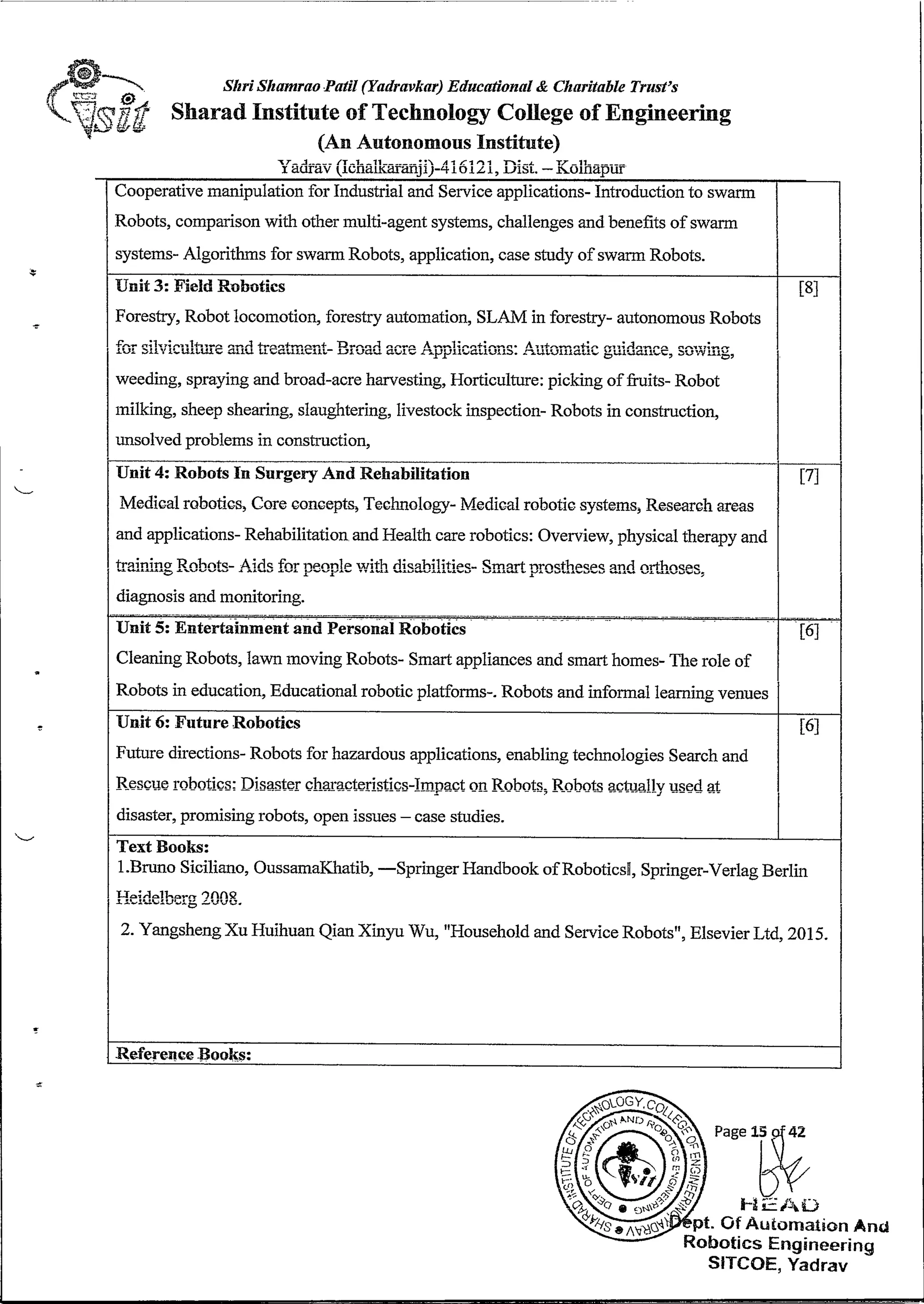 Applied Robotics  Engineering   Unit 1 pdf