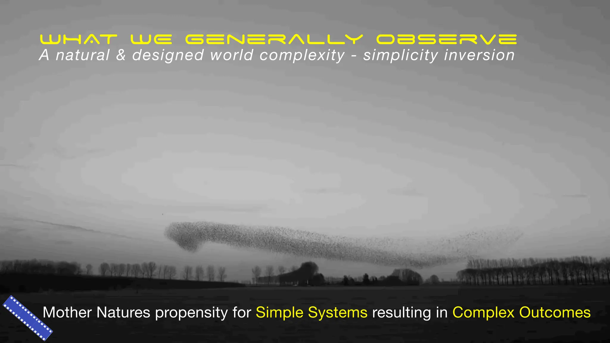 Mother Natures propensity for Simple Systems resulting in Complex Outcomes
WHAT WE generally observe
A natural & designed world complexity - simplicity inversion
 