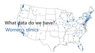 What data do we have?
Women’s clinics
 