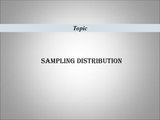 Sampling Distribution
Topic
 