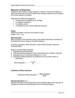 Applied Statistics In Business