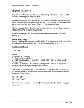 Applied Statistics In Business