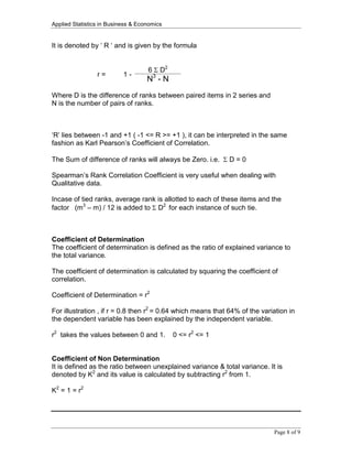 Applied Statistics In Business