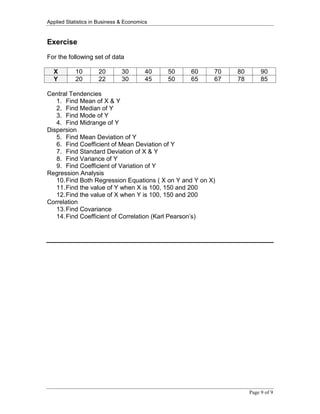 Applied Statistics In Business