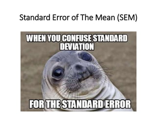 Standard Error of The Mean (SEM)
 
