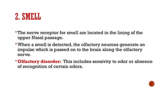 Smell Inervation Applied Sychology Sensorry process.presentation | PPTX