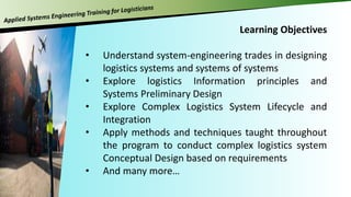 Applied Systems Engineering Training for Logisticians to Solving ...