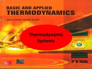 Applied Chemistry
Engr. Shakeel Ahmad
Thermodynamic
Systems
 