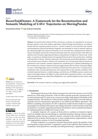 ReconTraj4Drones: A Framework for the Reconstruction and Semantic ...