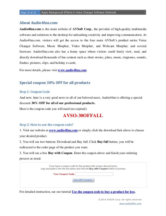 Apply Background Effects in Voice Changer Software