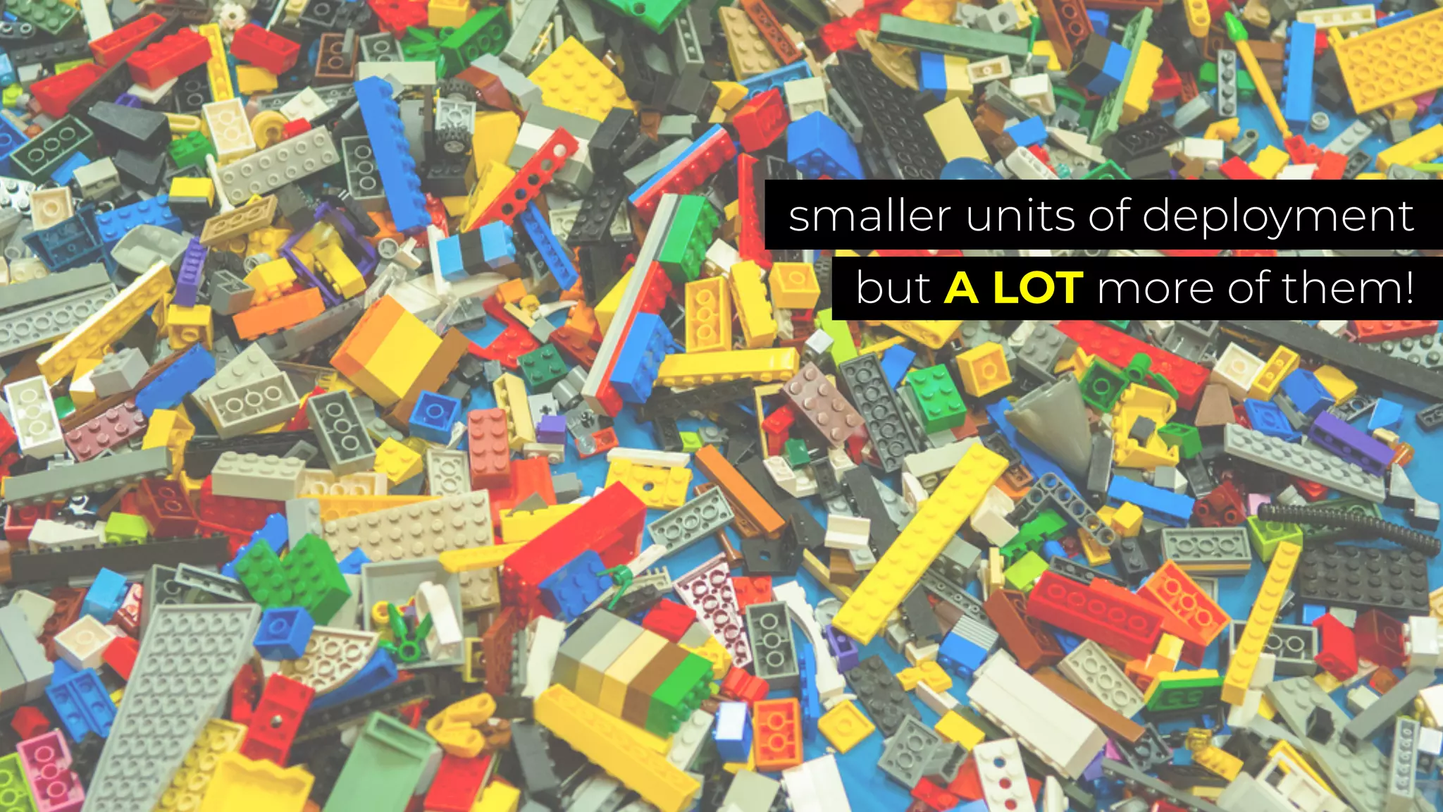 smaller units of deployment
but A LOT more of them!
 