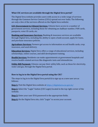 Apply For PMAY At CSC Centres Via The CSC Login Or The Digital Seva ...