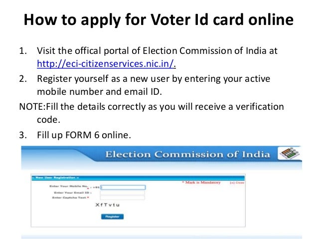 Voter id apply online india