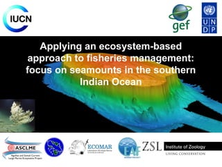 Applying an ecosystem-based
approach to fisheries management:
focus on seamounts in the southern
Indian Ocean
Agulhas and ...