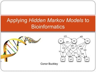 Applying Hidden Markov Models to Bioinformatics Conor Buckley 