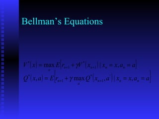 Bellman’s Equations 