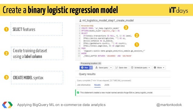 bigquery ml logistic regression