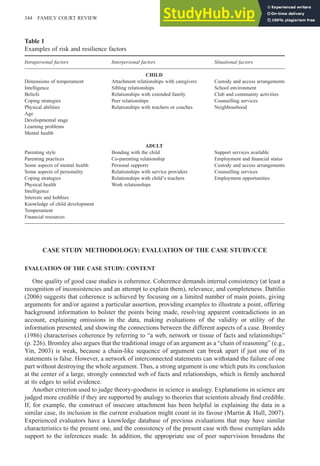 APPLYING CASE STUDY METHODOLOGY TO CHILD CUSTODY EVALUATIONS | PDF