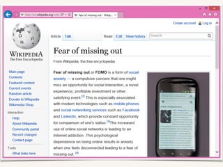 Technology changes fast => FOMO 
 