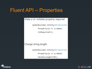 Fluent API – Properties
 