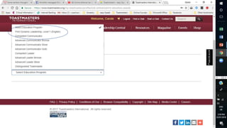 BCM Tasks: Applying for a level award at club central sample