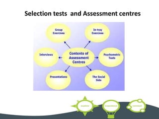 Selection tests and Assessment centres
 