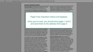 Page 6 has important notices and legalese.
Once you’ve read, you should print pages 1 and 2
and send them to the address from page 4.
 