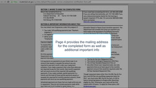 Page 4 provides the mailing address
for the completed form as well as
additional important info
 