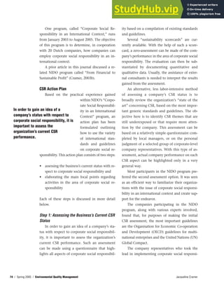 Applying International Standards And Guidelines On Corporate Social ...