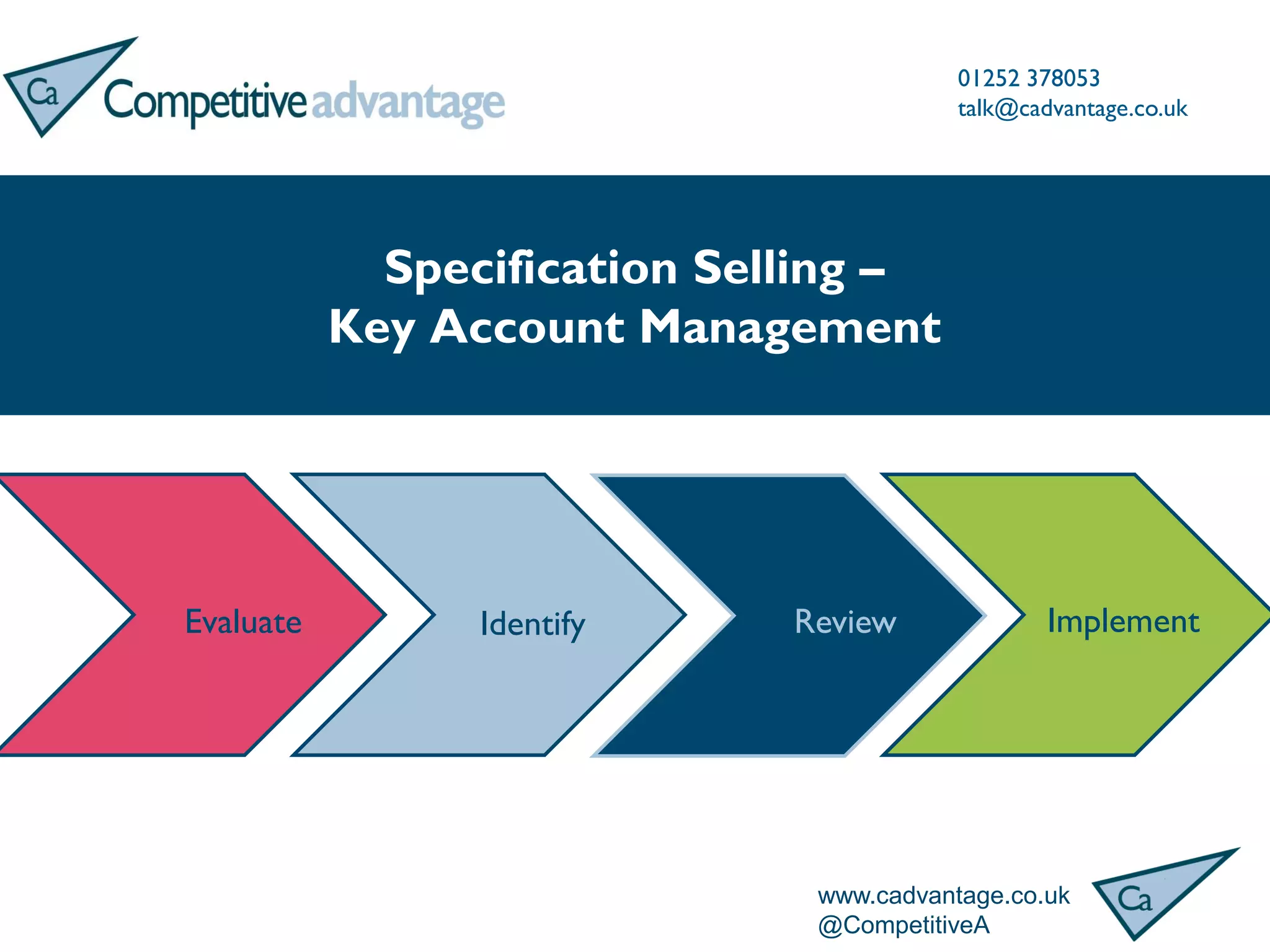 Applying KAM to your specification strategy PPT