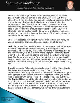 Applying Lean Six Sigma to the Supply Chain | PDF