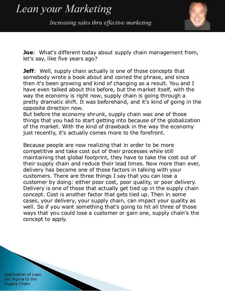 application of six sigma in supply Applications of lean six sigma to supply chains lean six sigma for supply chain management offers six sigma practitioners and managers a powerful, 10-step solution process for identifying and solving the root causes of supply chain problems in industrial organizations and thus increasing profitability. application of six sigma in supply Applications of lean six sigma to supply chains lean six sigma for supply chain management offers six sigma practitioners and managers a powerful, 10-step solution process for identifying and solving the root causes of supply chain problems in industrial organizations and thus increasing profitability.