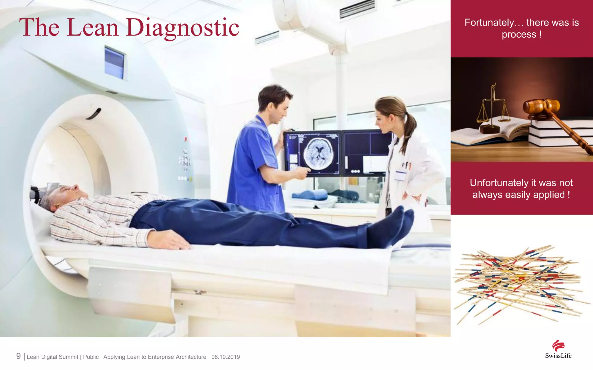 9 | Lean Digital Summit | Public | Applying Lean to Enterprise Architecture | 08.10.2019
Fortunately… there was is
process !
Unfortunately it was not
always easily applied !
The Lean Diagnostic
 