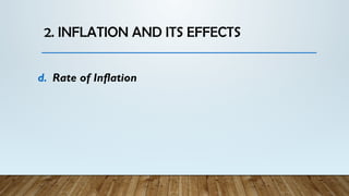 2. INFLATION AND ITS EFFECTS
d. Rate of Inflation
 