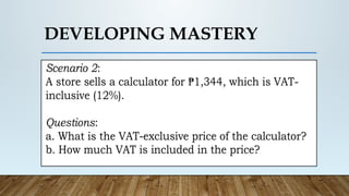DEVELOPING MASTERY
 