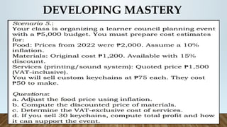 DEVELOPING MASTERY
 