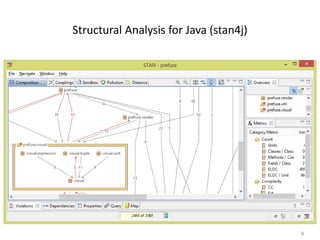9
Structural Analysis for Java (stan4j)
 