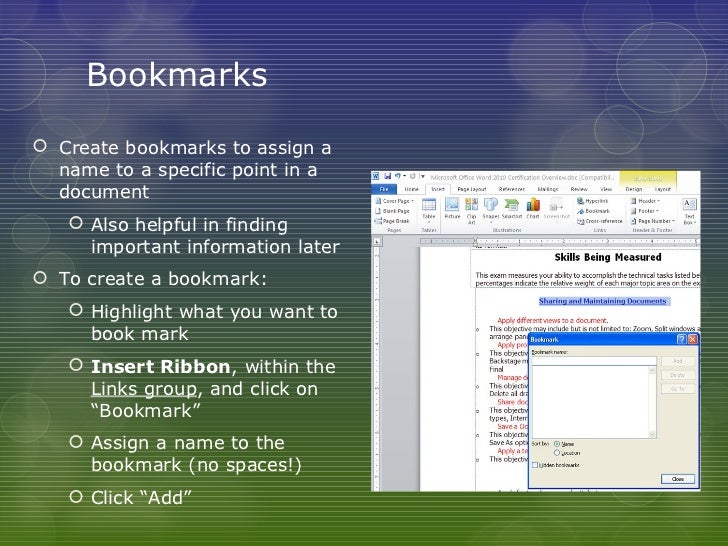 Applying references and_hyperlinks_in_word_2010