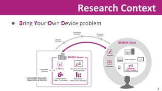 Research Context 
● Bring Your Own Device problem 
2 
 