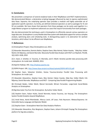 Applying stratosphere for big data analytics | PDF