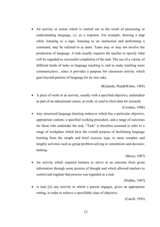 Applying task-based approach in teaching English grammar Action ...